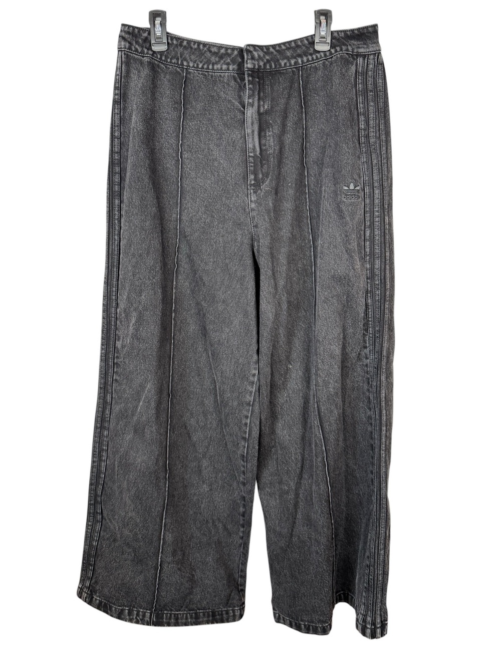 adidas Black Wide Leg Jeans 35” - Picture 4 of 11